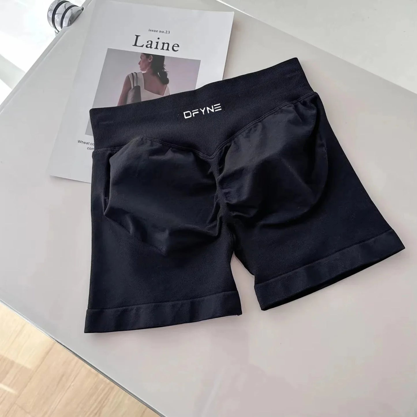 Impact Shorts Low Ribbed Waist Band Women Scrunch Bum Gym Shorts Seamless Yoga Shorts Workout Biker Short Stretch Fitness Short