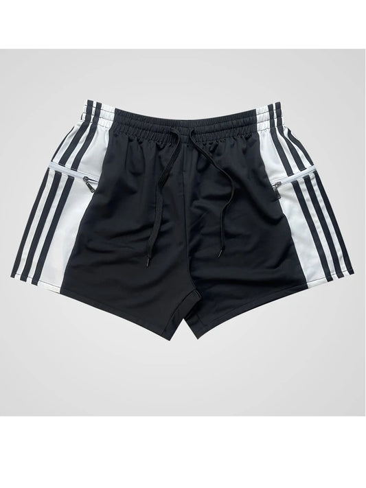 Glossy Pockets Men's Shorts Outdoor Fitness Male Plus Size Casual Sports Basketball Bottoms
