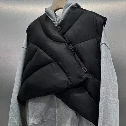 2025 New Vest Jacket Women Winter Warm Waistcoats Korean Fashion Ladies Stand Collar Down Coat Female Loose Oversize Outwears