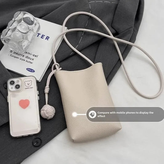 Women Leather Small Crossbody Bag Designer Cell Phone Bag Lightweight Fashion Shoulder Bag Ladies Travel Purse