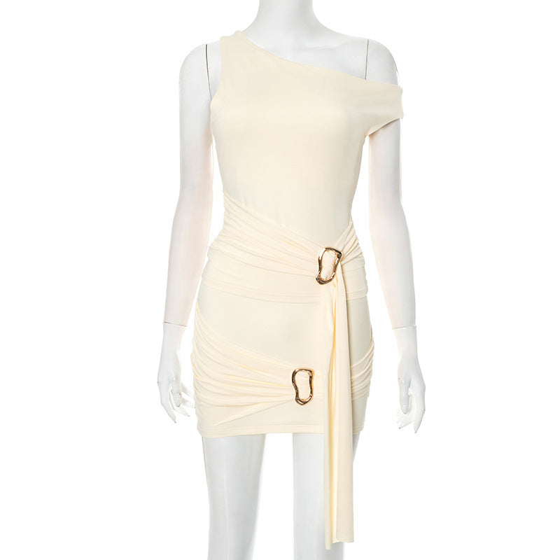 Women's Shoulder Sleeveless Vest Sheath Suit
