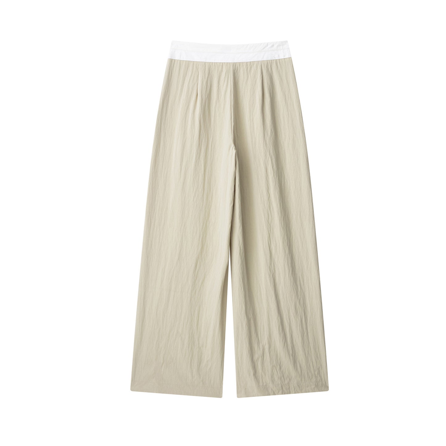 Stitching Waist High Waist Wide Leg Trousers