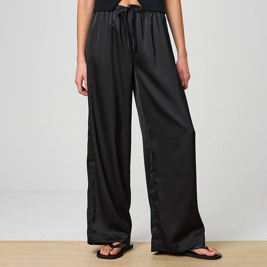 Women's Lace-up Wide-leg Trousers