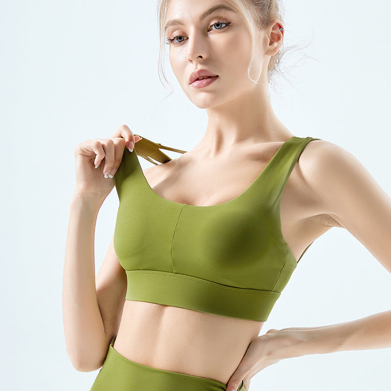 Beauty Shoulder Straps Cross Vest Fitness Bra Women Yoga Wear