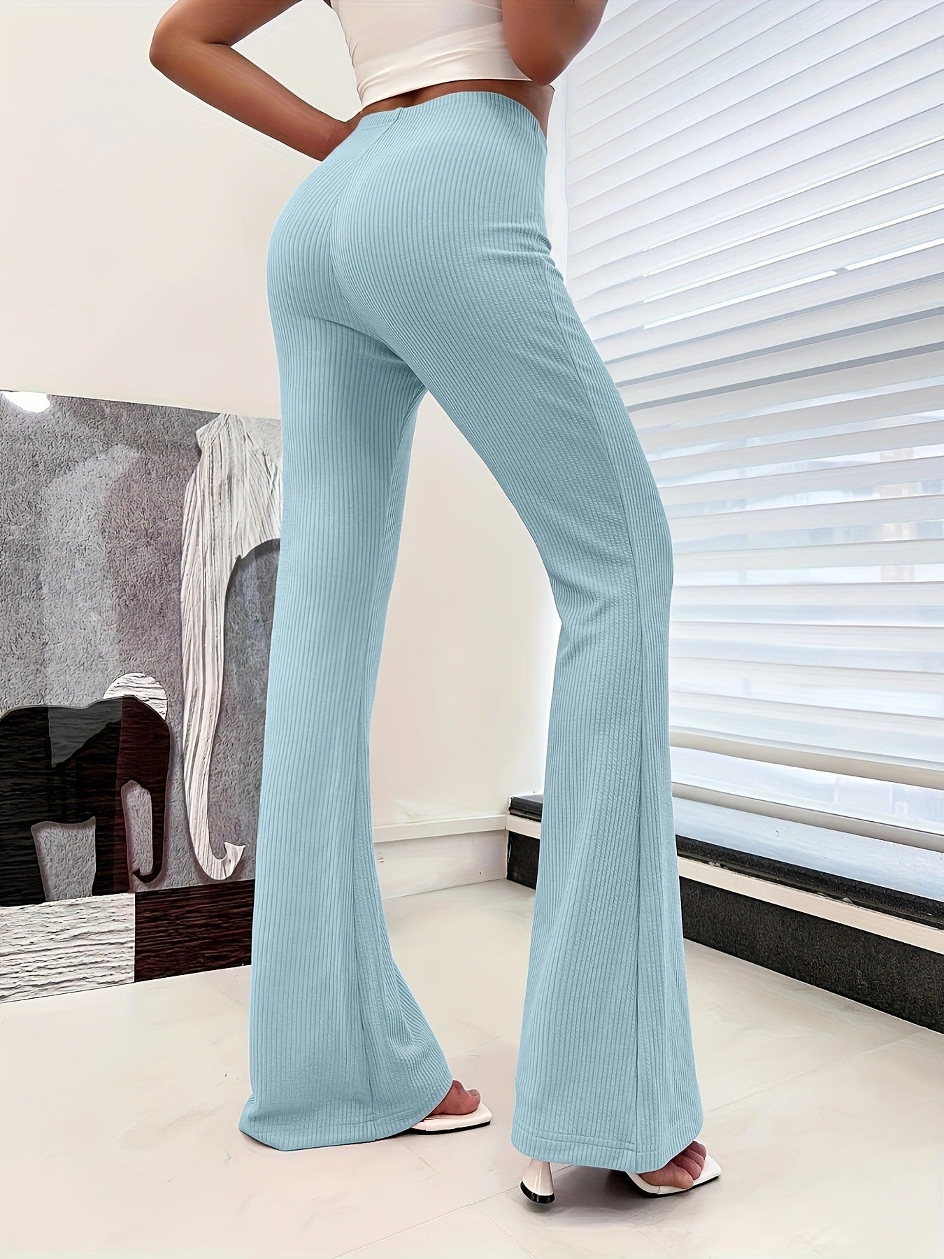 European And American Sports Casual Yoga Slightly Flared Straight Slim Fit Hip Raise Trousers
