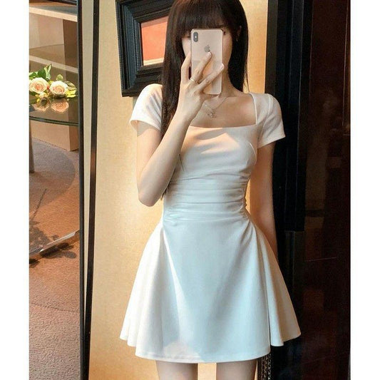 Hepburn Style Little Black Dress A- Line Skirt